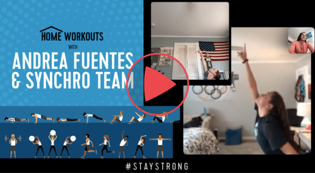 Andrea Fuentes and U.S. synchro team workout
